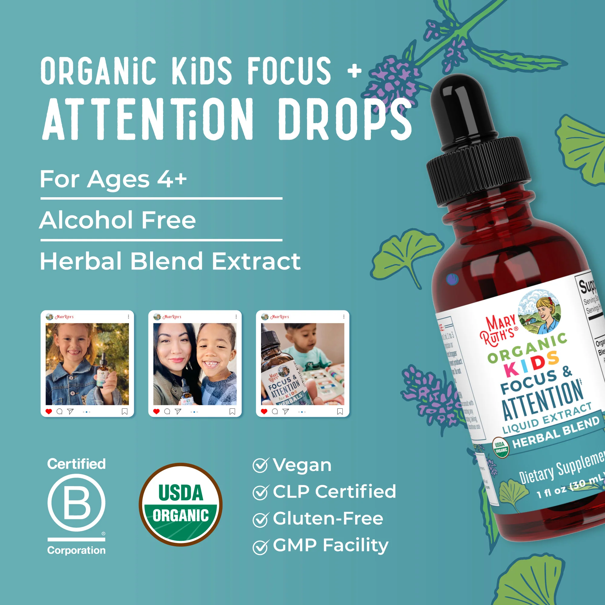 Organic Kids Focus & Attention Liquid Drops - Image 8