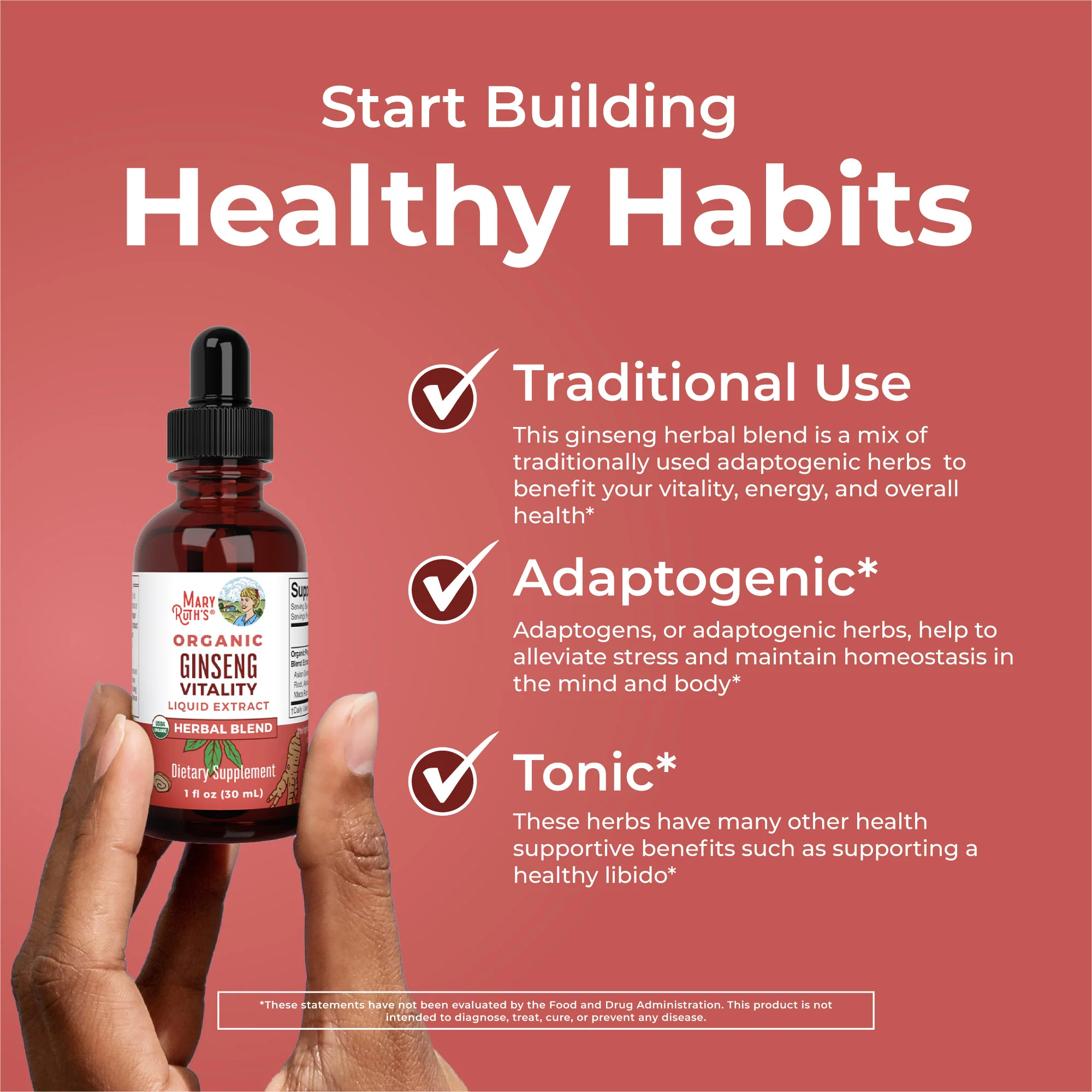 Organic Ginseng Vitality Herbal Blend Liquid Drops - Image 5