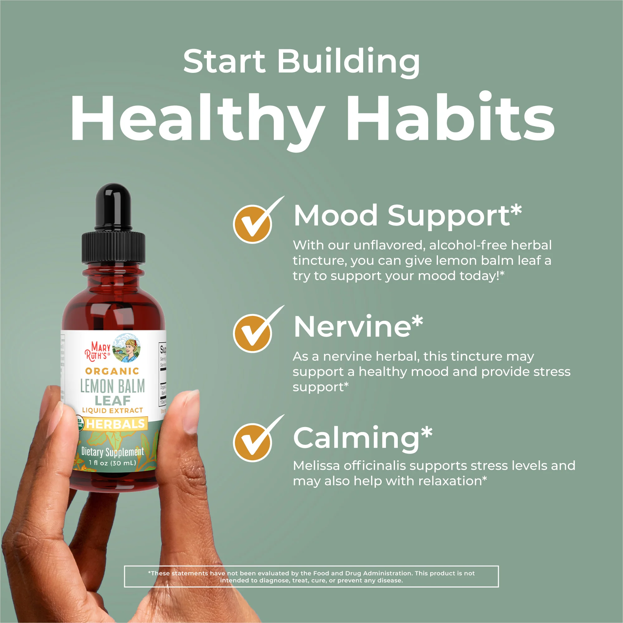 Organic Lemon Balm Leaf Liquid Drops - Image 5