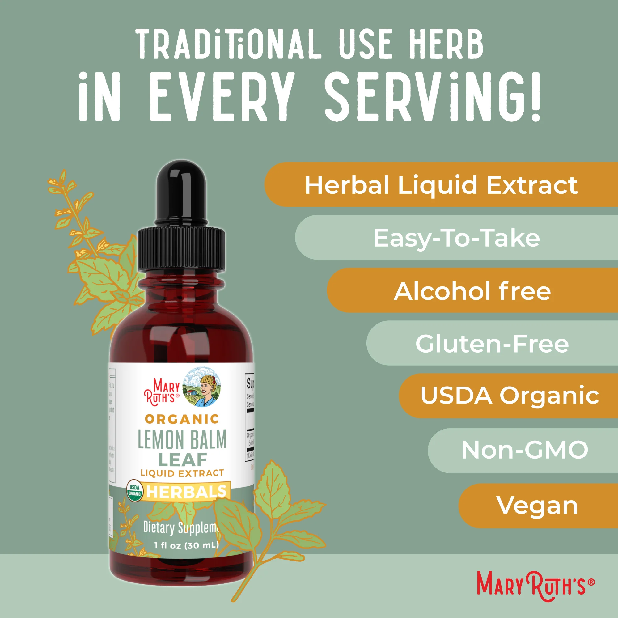 Organic Lemon Balm Leaf Liquid Drops - Image 7