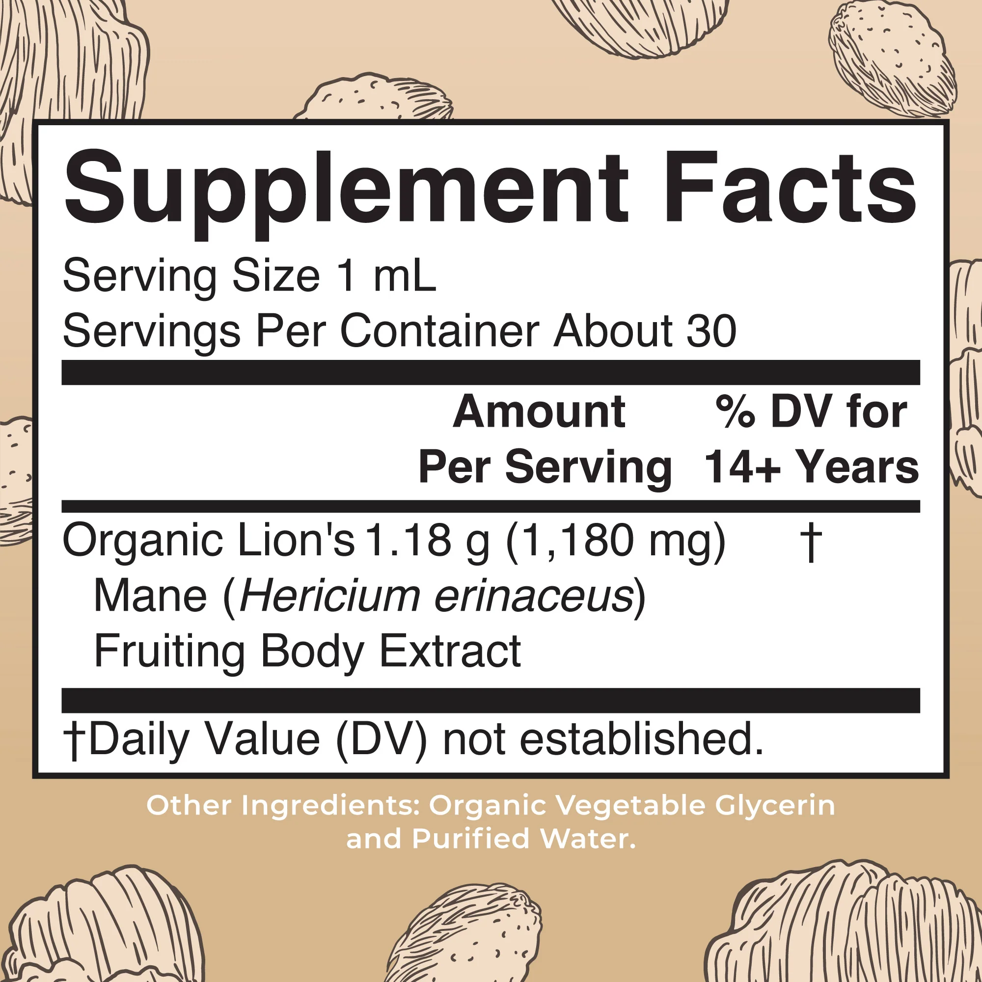Organic Lion’s Mane Liquid Drops - Image 2