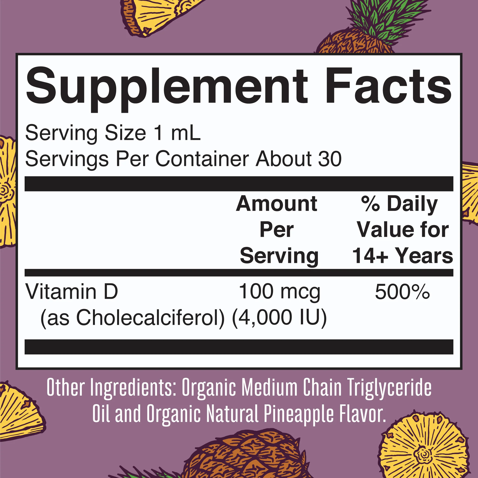 Megadose D3 Organic Liquid Drops - Image 2