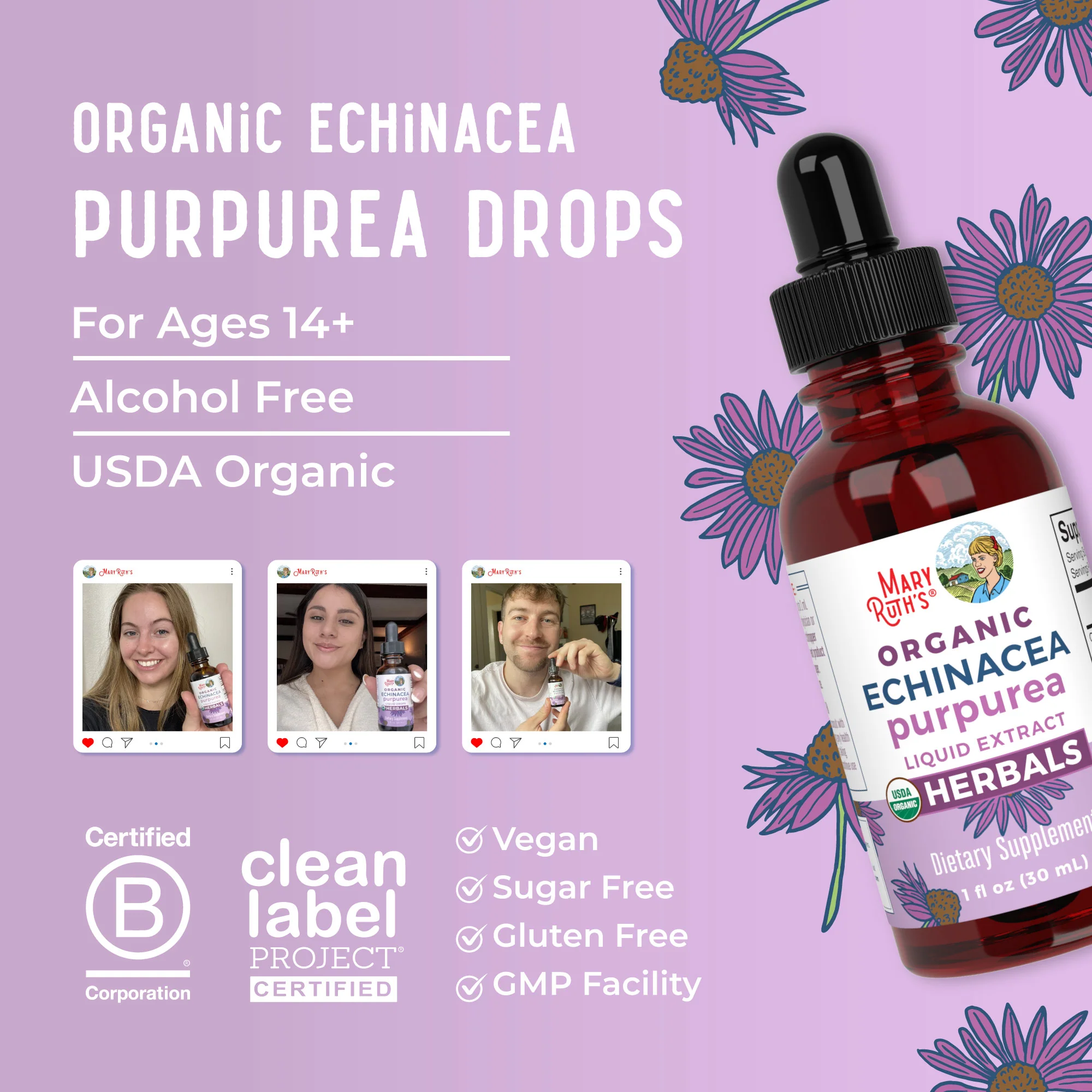 Organic Echinacea Purpurea Herbal Liquid Drops - Image 8