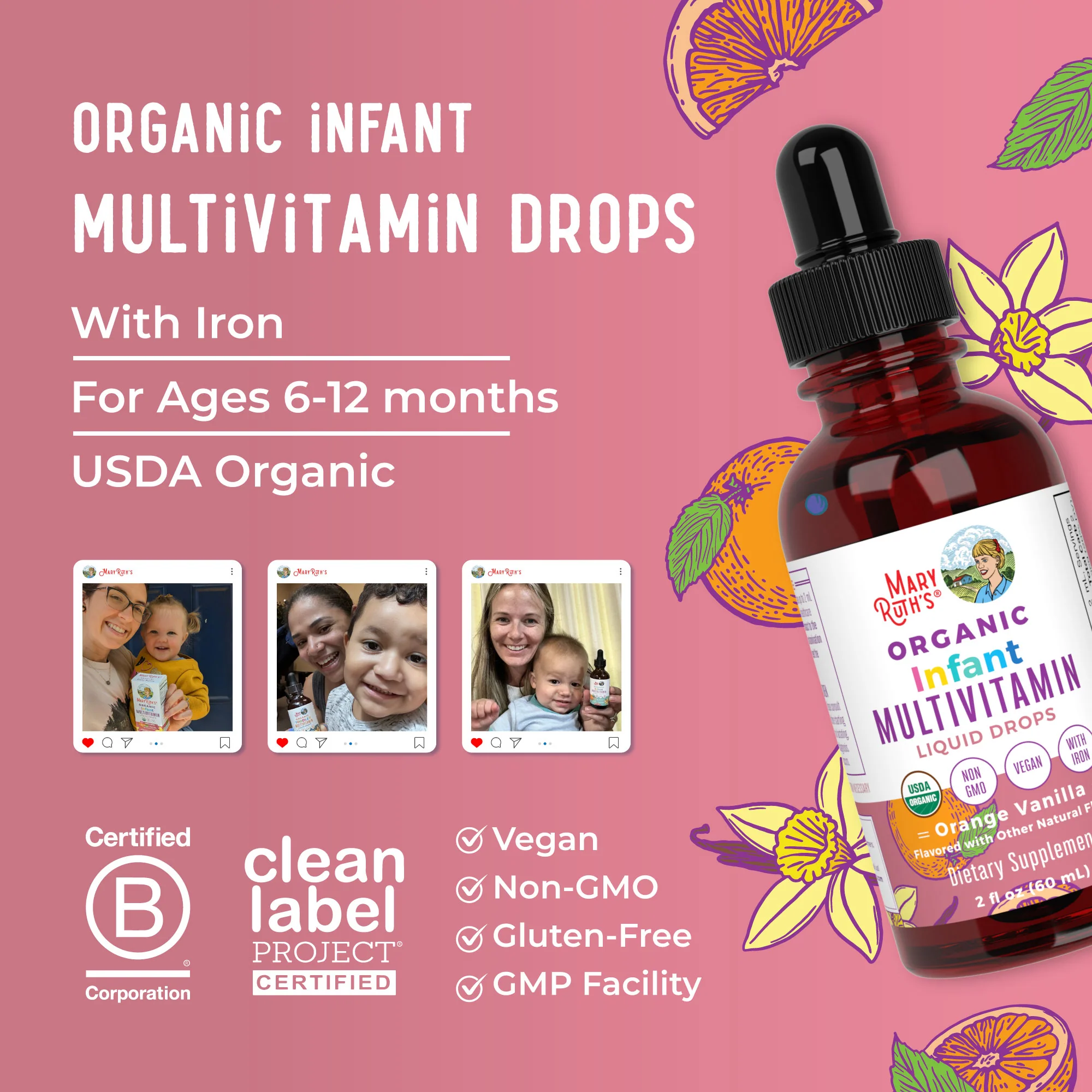 Organic Infant Multivitamin with Iron Liquid Drops - Image 8