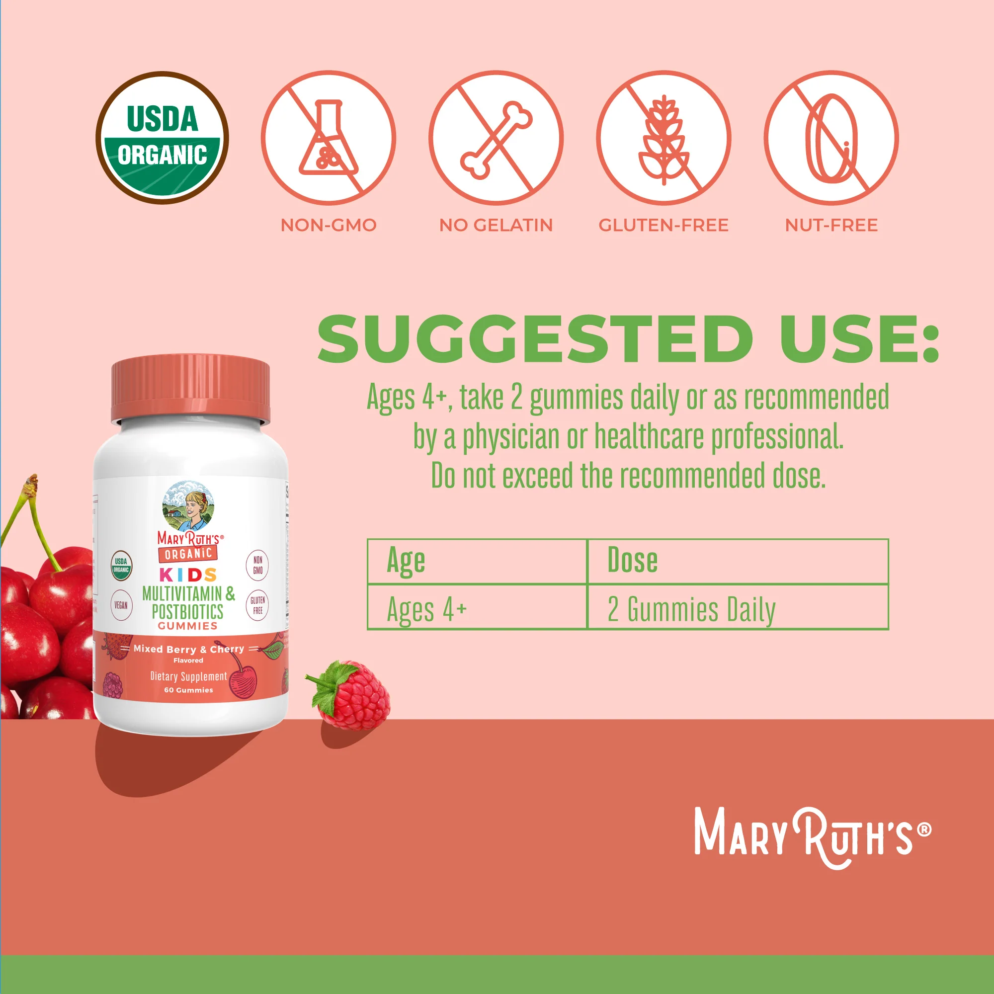 Organic Kids Multivitamin + Postbiotics Gummies - Image 3