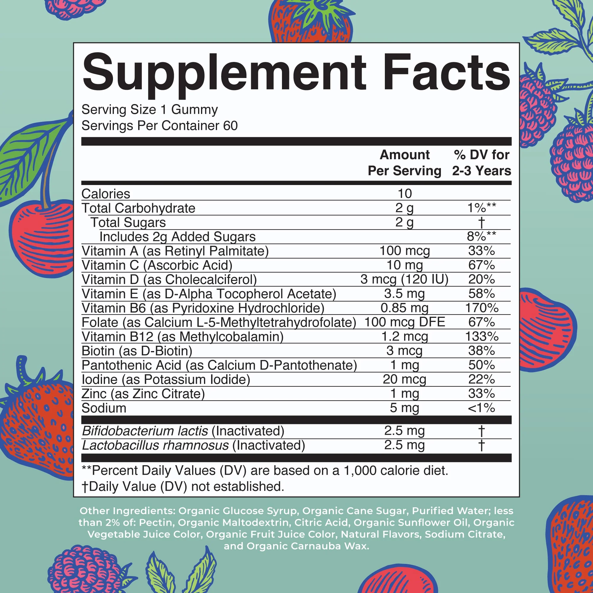 Organic Toddler Multivitamin + Postbiotics Gummies - Image 2