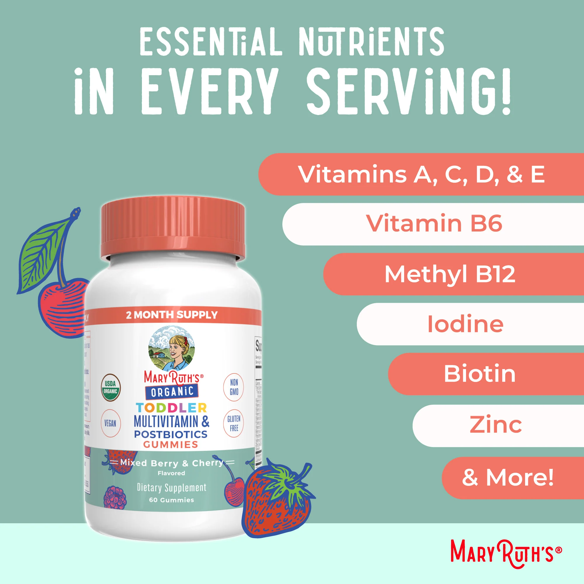 Organic Toddler Multivitamin + Postbiotics Gummies - Image 7