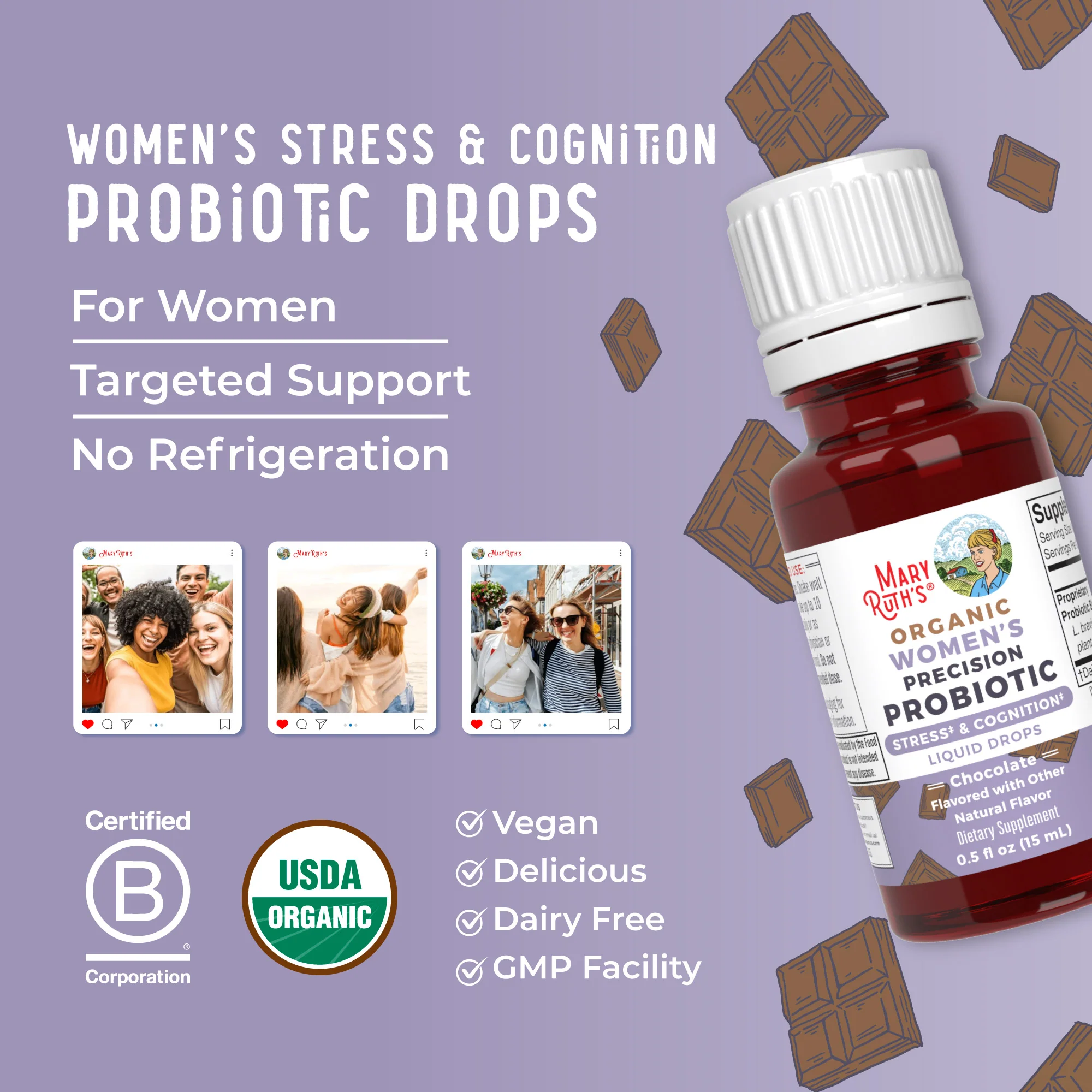 Organic Women's Precision Probiotic Stress & Cognition Liquid Drops - Image 8