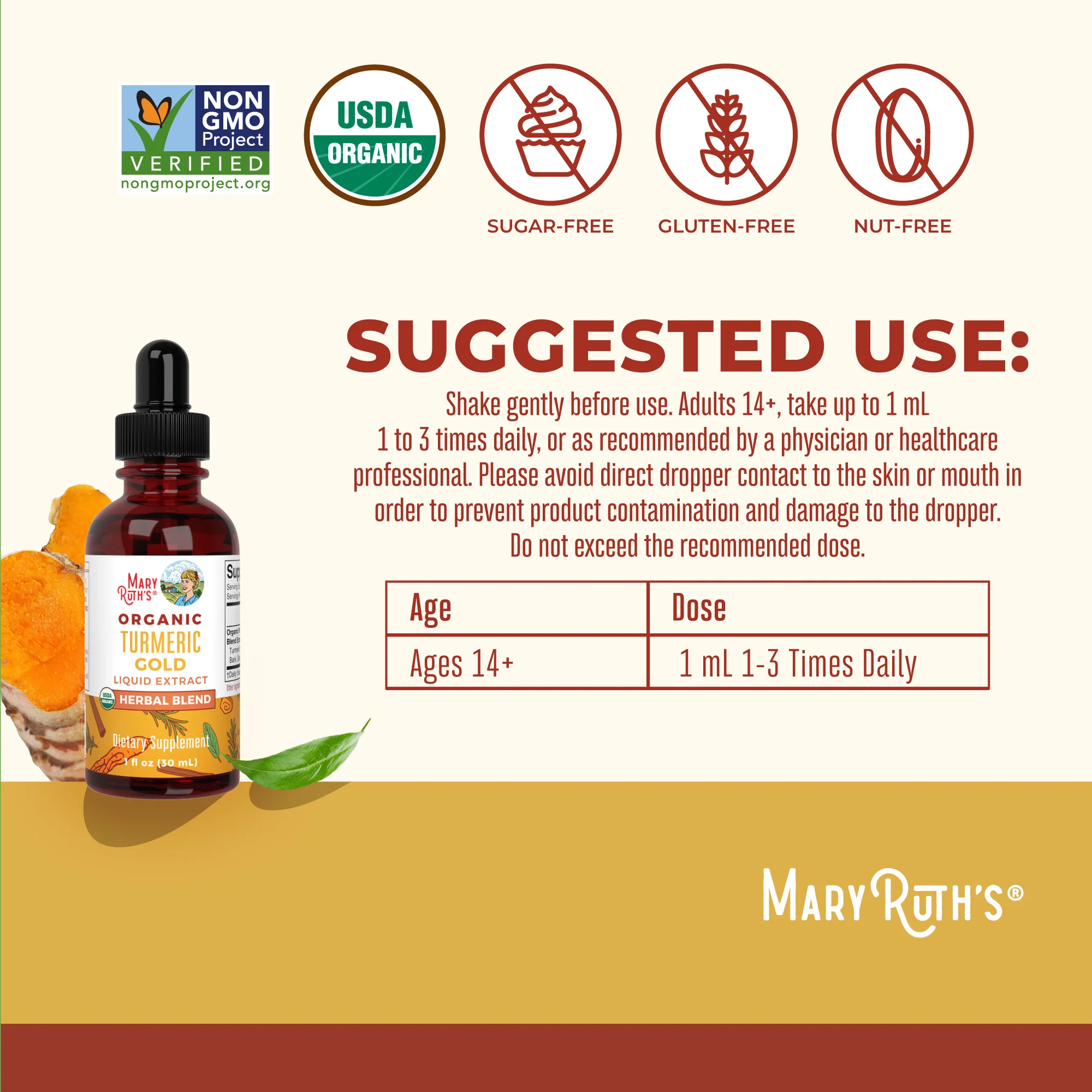 Organic Turmeric Gold Herbal Blend Liquid Drops - Image 3