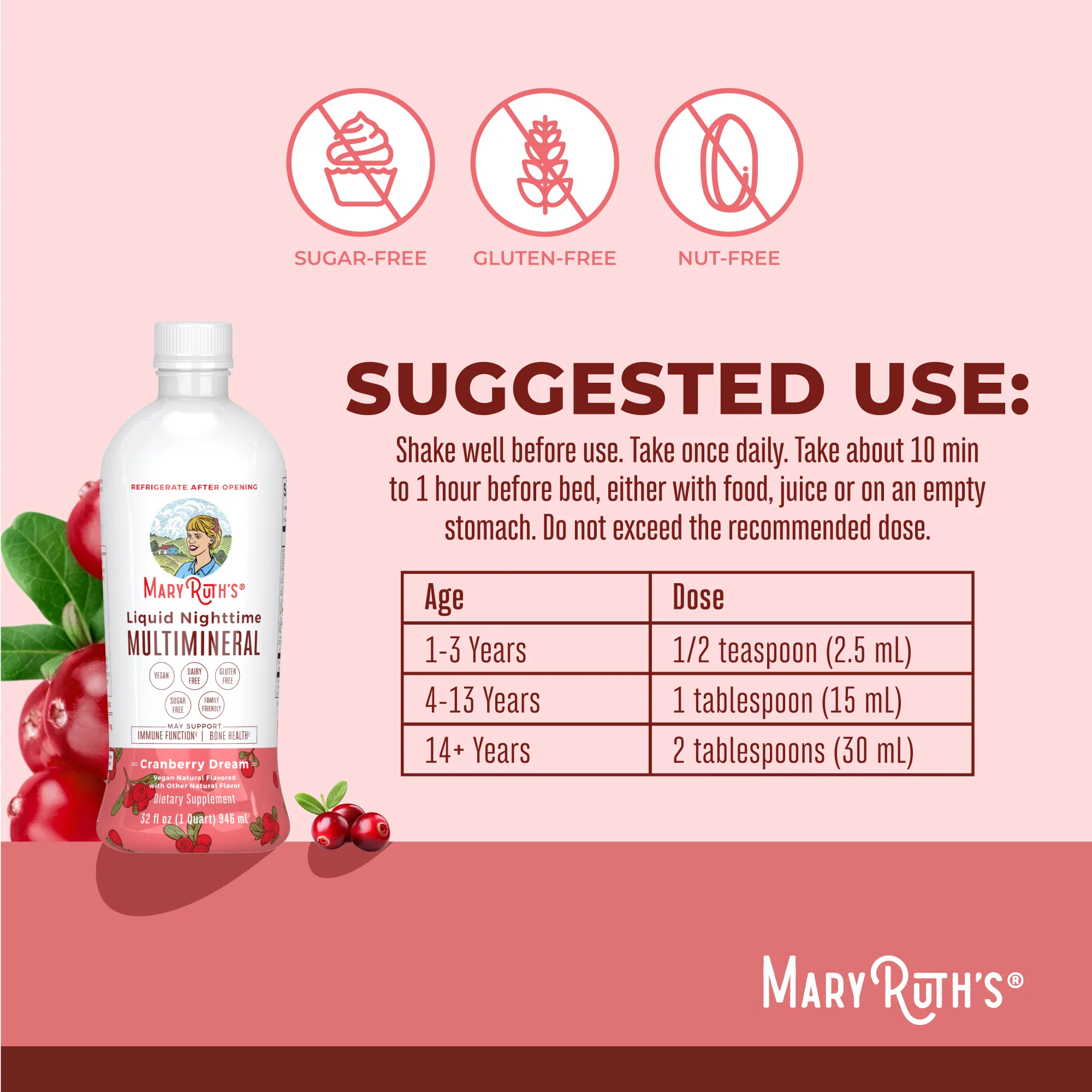 Liquid Nighttime Multimineral (Cranberry) - Image 3