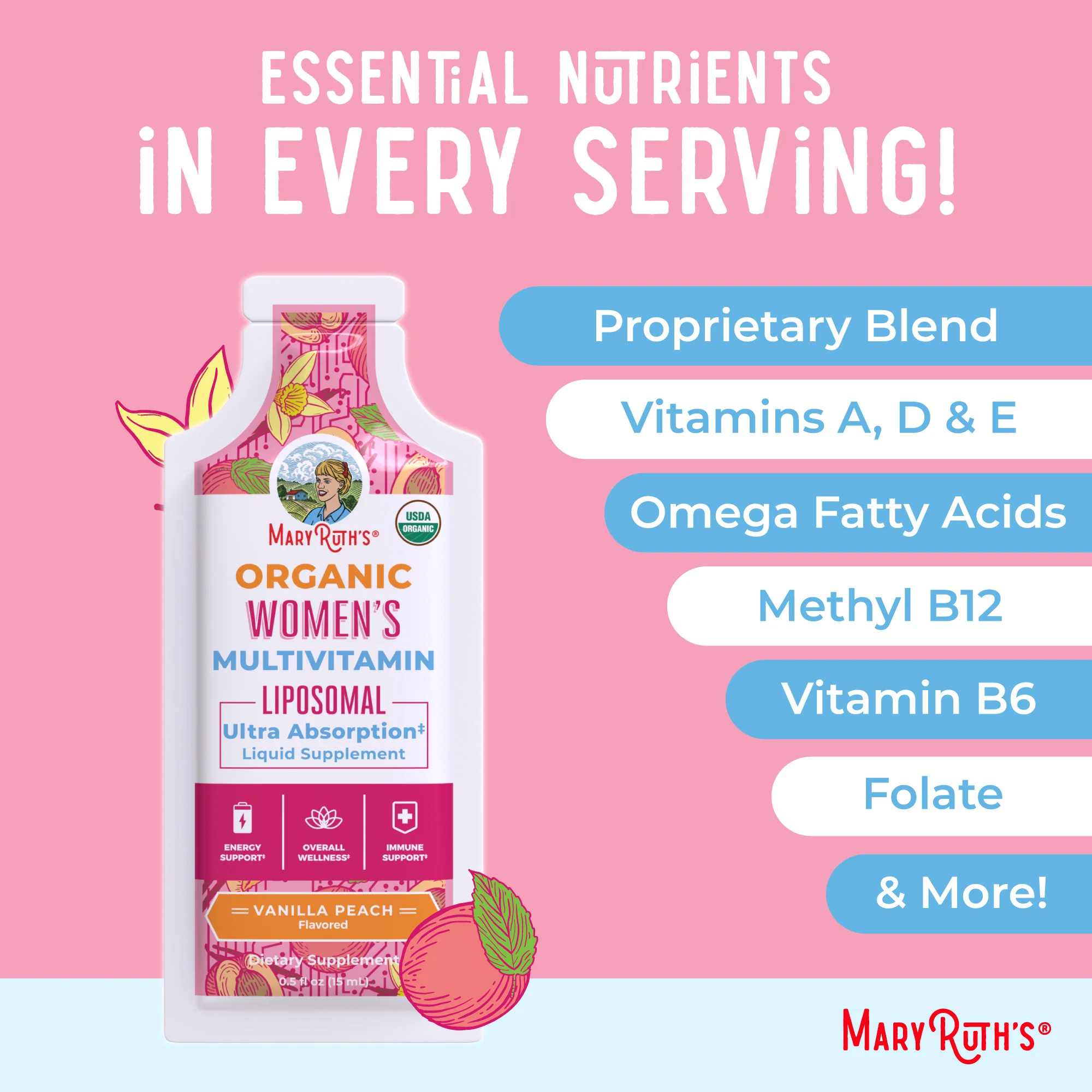 Women's Organic Multivitamin Liposomal Pouches - Image 7