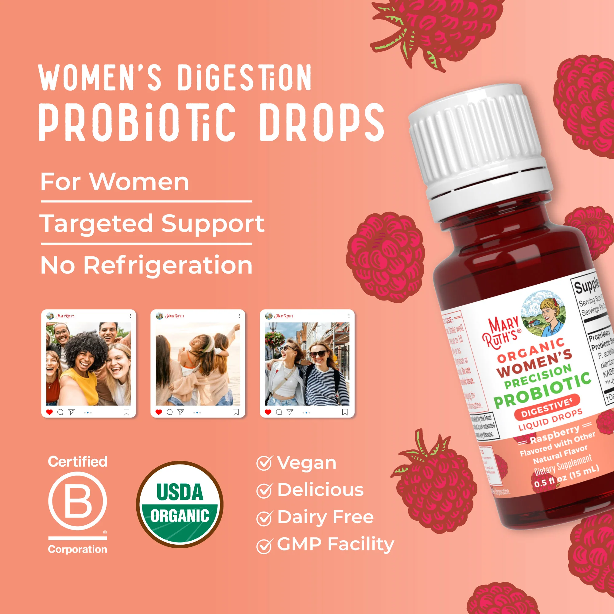 Organic Women's Precision Probiotic Digestive Liquid Drops - Image 8