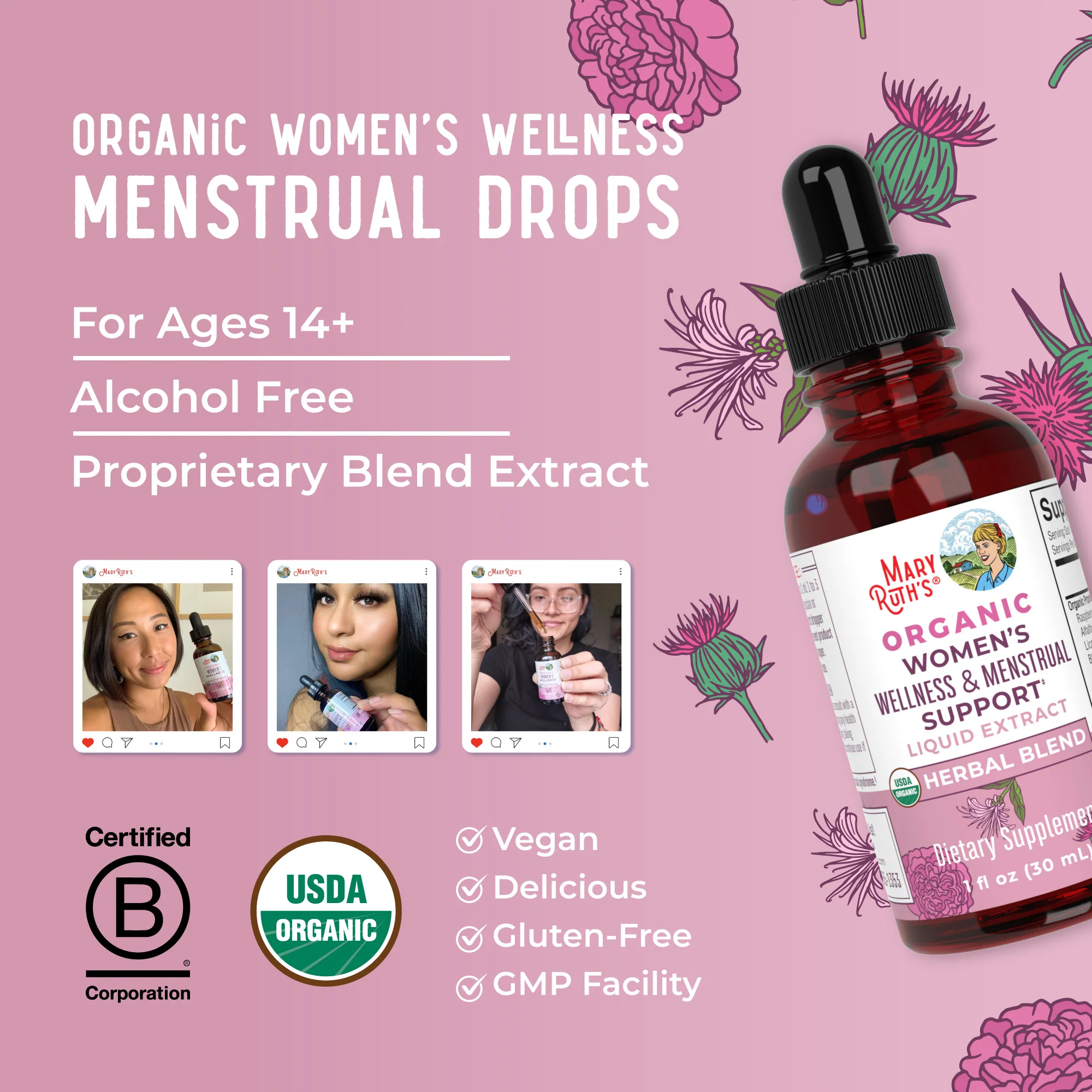 Organic Women's Wellness & Menstrual Support Liquid Drops - Image 8